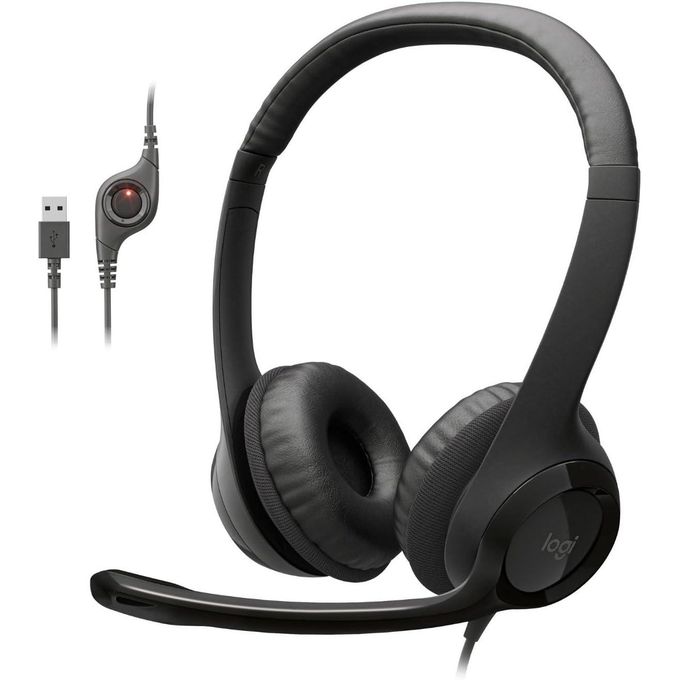 Logitech H390 USB-c Headset with Noise Cancelling Mic Black (981-001576)