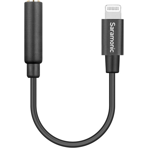 Saramonic SR-C2002 3.5mm TRRS Female to Lightning Adapter Cable for Audio to/from iPhone (3″)