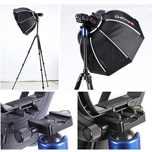 Triopo 90cm / 35″ Deep Octagon Umbrella Speedlite Softbox with Flash Bracket