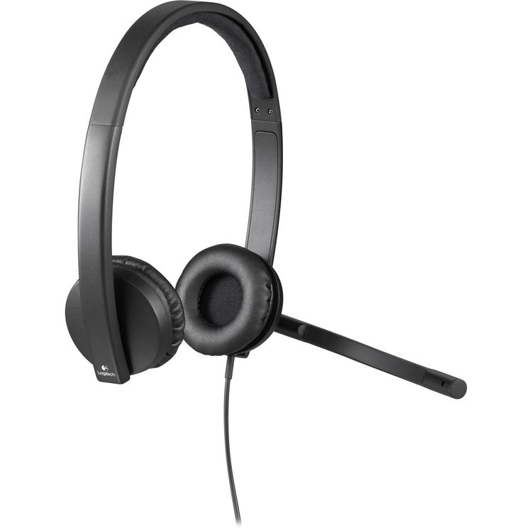 Logitech H570e Stereo USB-A Headset with Noise Cancelling Mic-Black-981000575