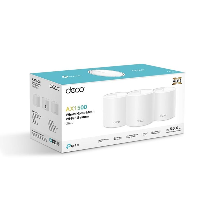 TP-Link Deco X10 AX1500 Whole Home Mesh Wi-Fi 6 System (3 Pack) TL-DECO X10