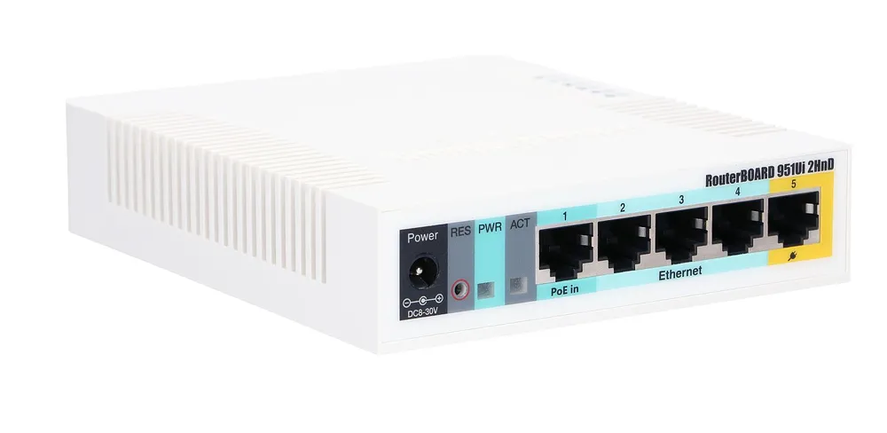 MikroTik RB951Ui-2HnD 2.4GHz AP 5 Ethernet Ports-RB951Ui-2HnD