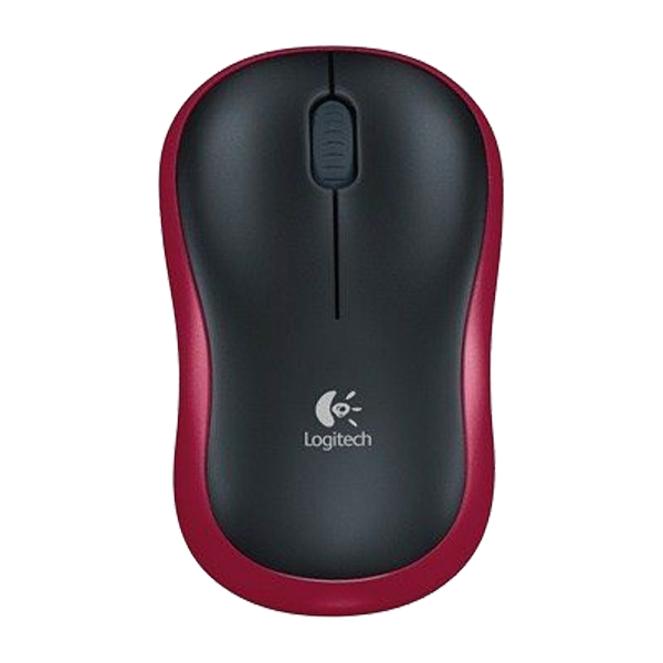 Logitech M185 Wireless Mouse-Red-910-002237