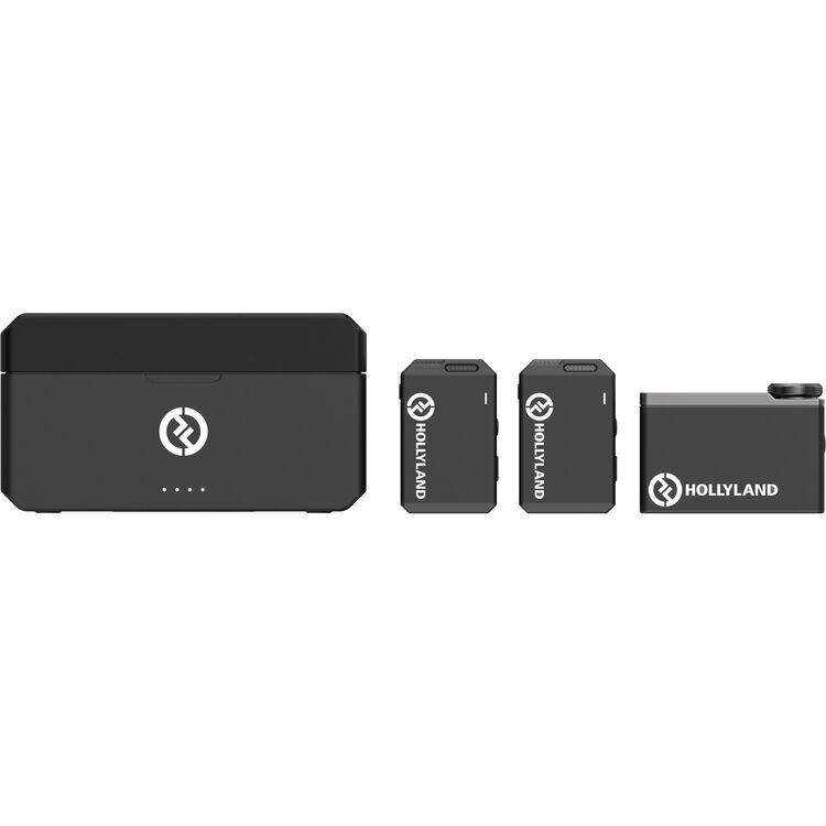 Hollyland LARK MAX Duo 2-Person Wireless Microphone System (2.4 GHz, Black