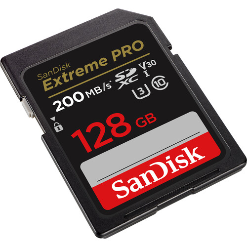 SanDisk 128GB Extreme PRO UHS-I SDXC Memory Card (200 mb/s)