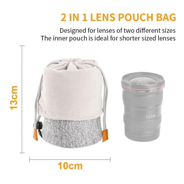 K&F Concept Lens Pouch, Protective Lens Pouch Bag