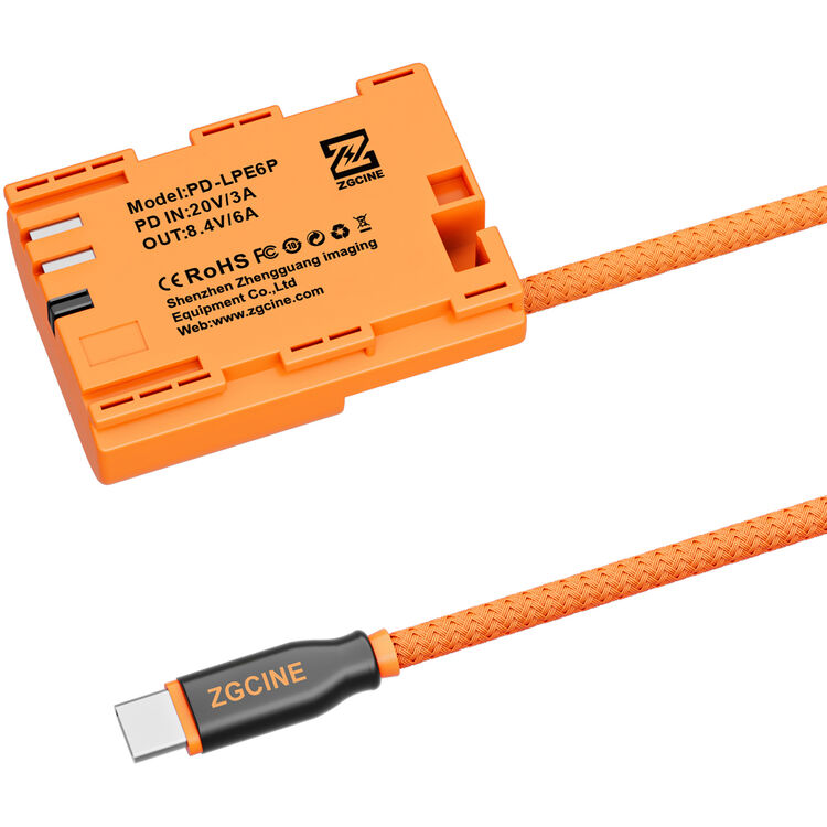 ZGCINE USB-C PD to LPE6 Dummy Battery Cable