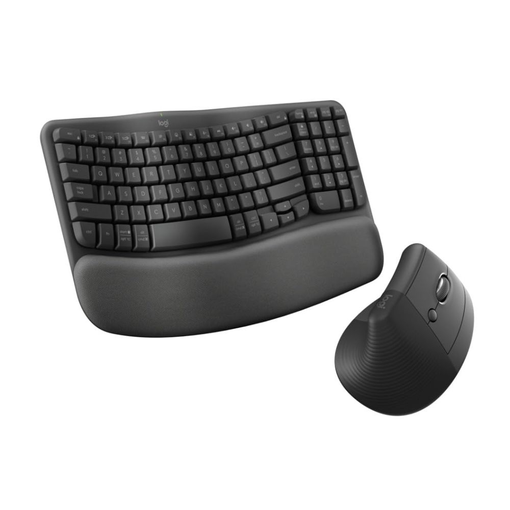 Logitech Wave Keys and Lift Combo Wireless & Bluetooth Keyboard and Mouse Combo Graphite (920-013635)