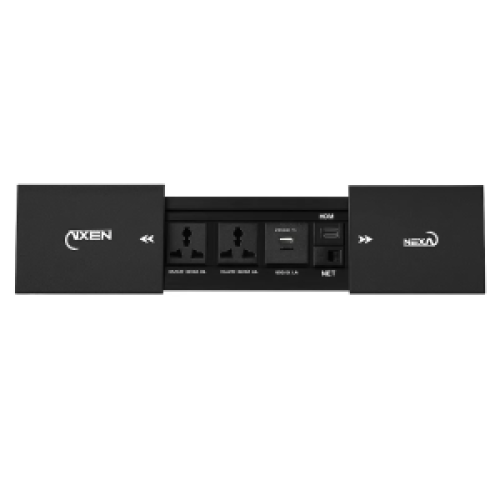 NEXA Multifunction Slide Cover Socket (Black)