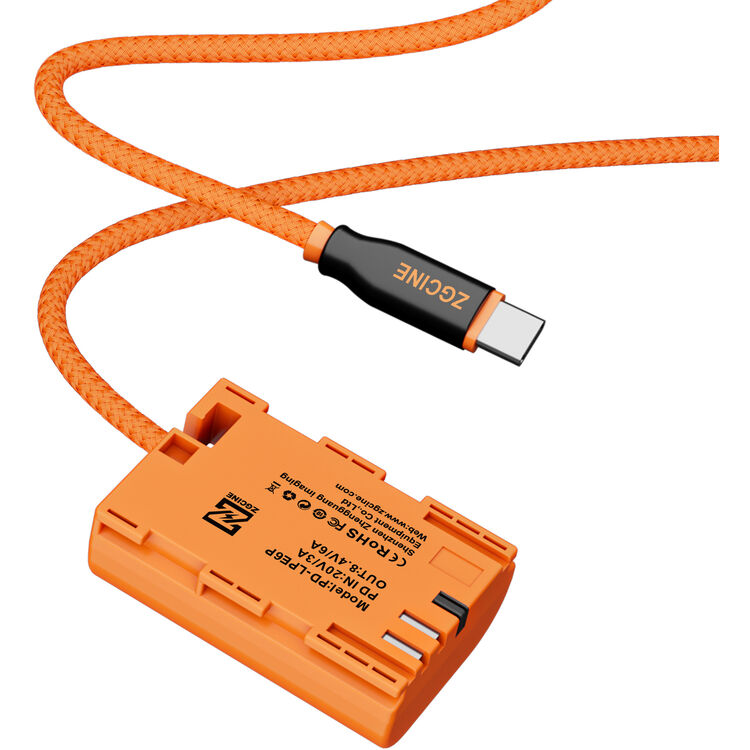 ZGCINE USB-C PD to LPE6 Dummy Battery Cable