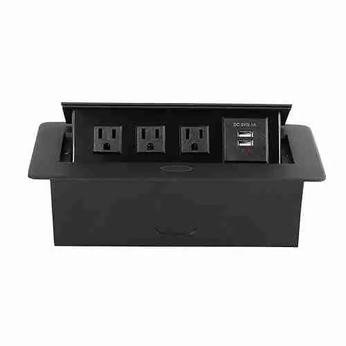 NEXA Black Pop-up Multifunction Socket With Cable