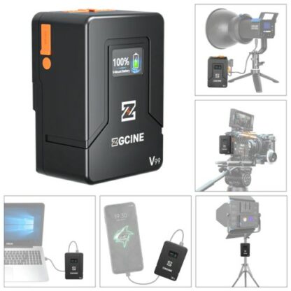 ZGCINE ZG-V99 V-mount Battery 99WH 6800mAh Pocket Size with PD Fast Charging