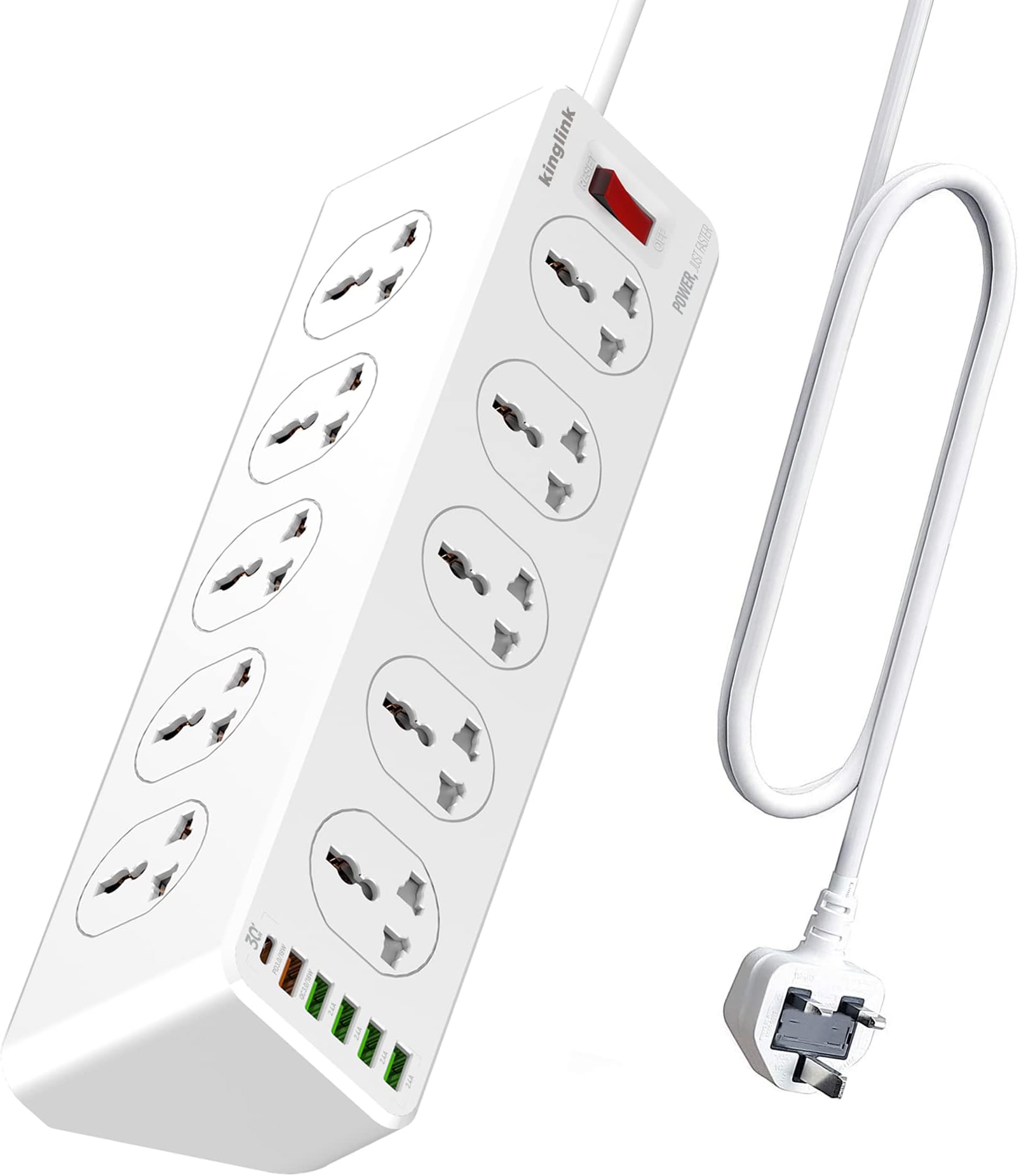 Light Wave LW-EXT-106U-3P 10-Way Extension Socket