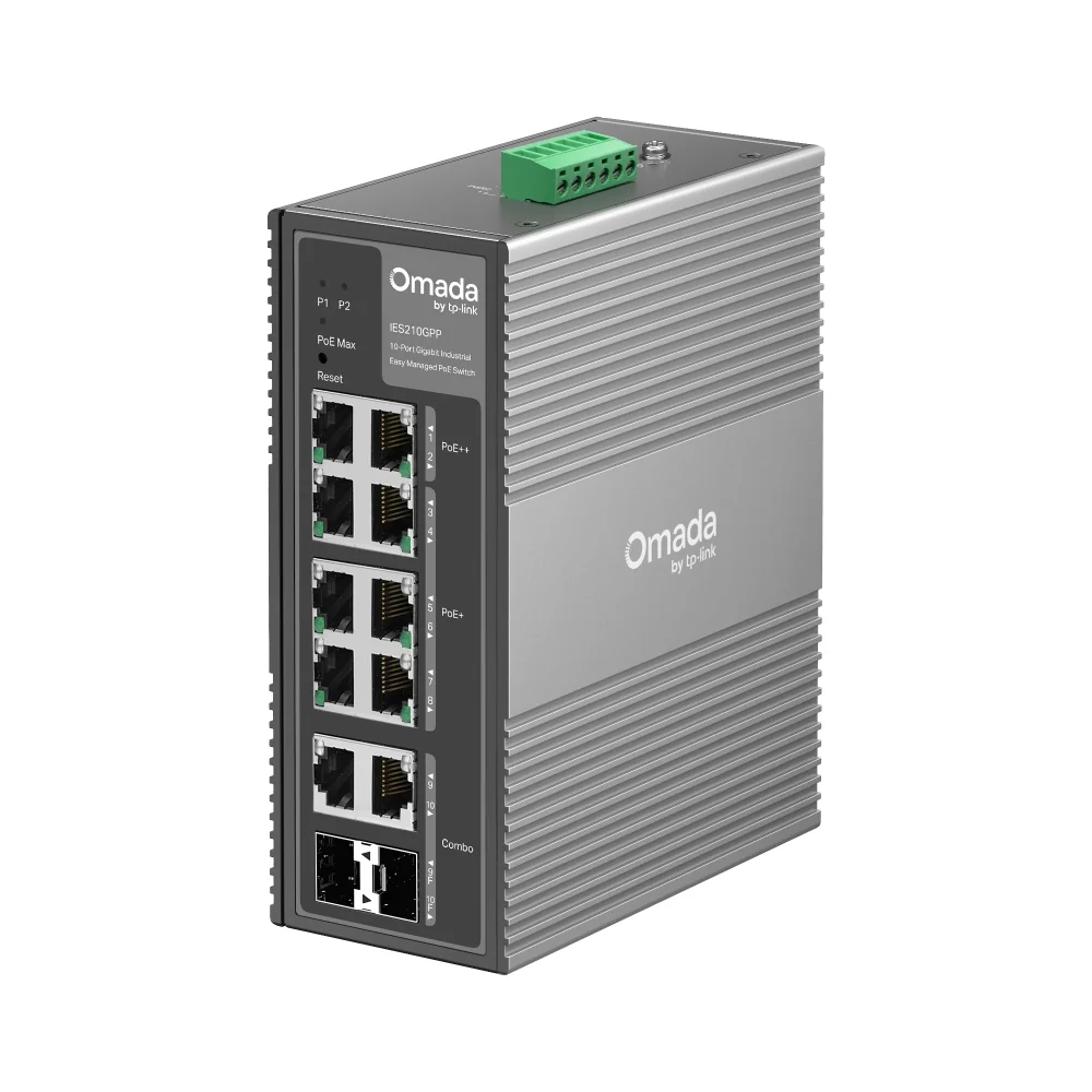 TP-Link Omada 10-Port Gigabit Industrial Managed PoE Switch-IES210GPP