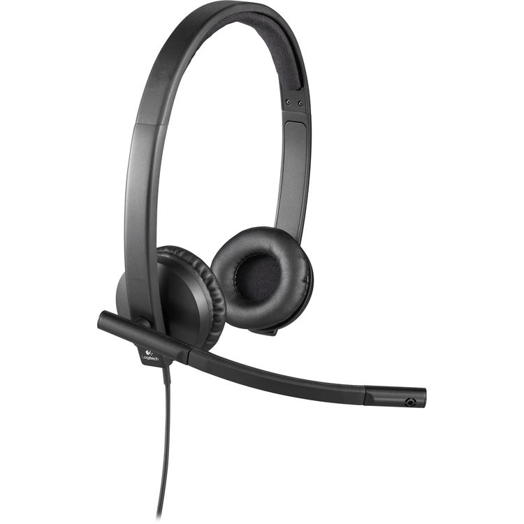Logitech H650e Stereo USB-A Headset with noise Canceling Mic-Black-981-000519