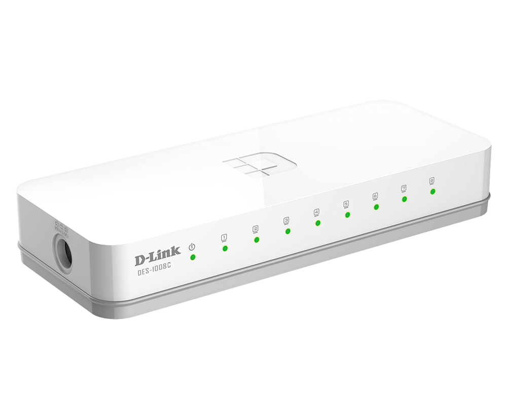 D-Link DES-1008C/B 8 Port 10/100Base-T Unmanaged Switch