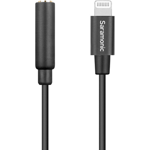 Saramonic SR-C2002 3.5mm TRRS Female to Lightning Adapter Cable for Audio to/from iPhone (3″)