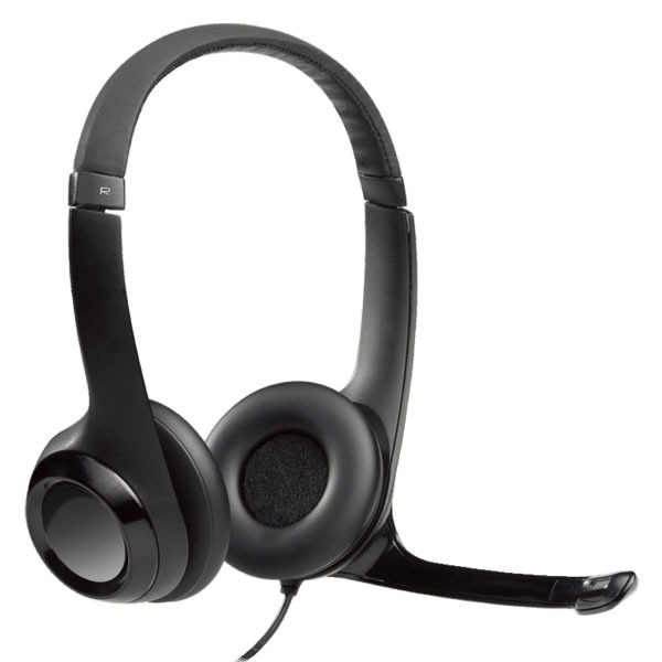 Logitech H390 USB-A Headset with Noise Cancelling Mic Black (981-000475)